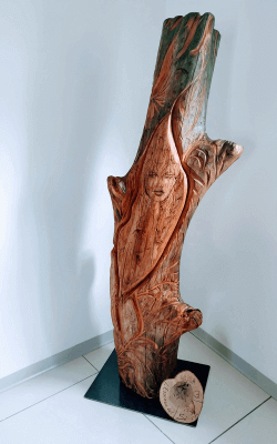 laura.bonera.essenza del sè. scultura pirografia