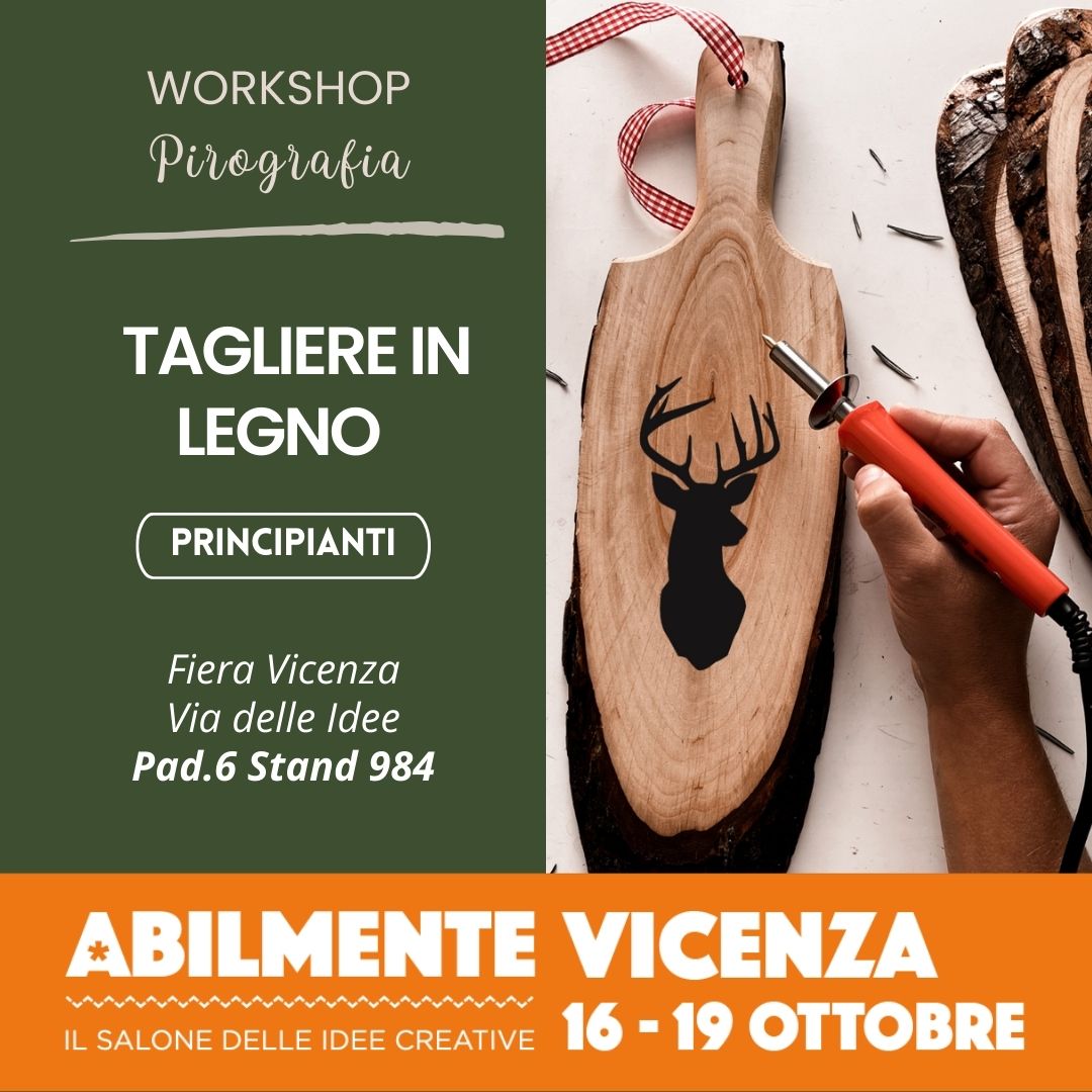 workshop di pirografia fiera abilmente 2025